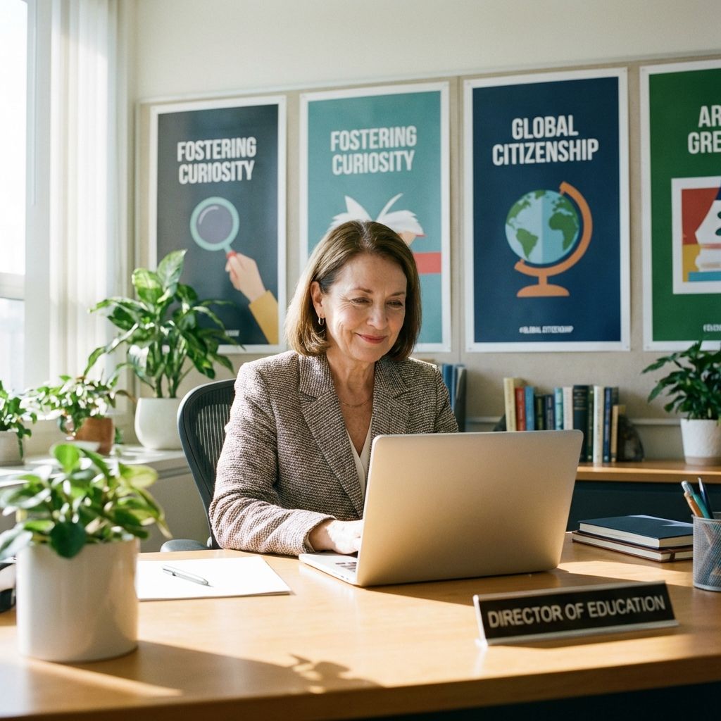 Directora de un centro infantil revisando datos en Mi Escoleta